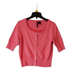 Heart n Crush Short Coral Pink Sweater Medium